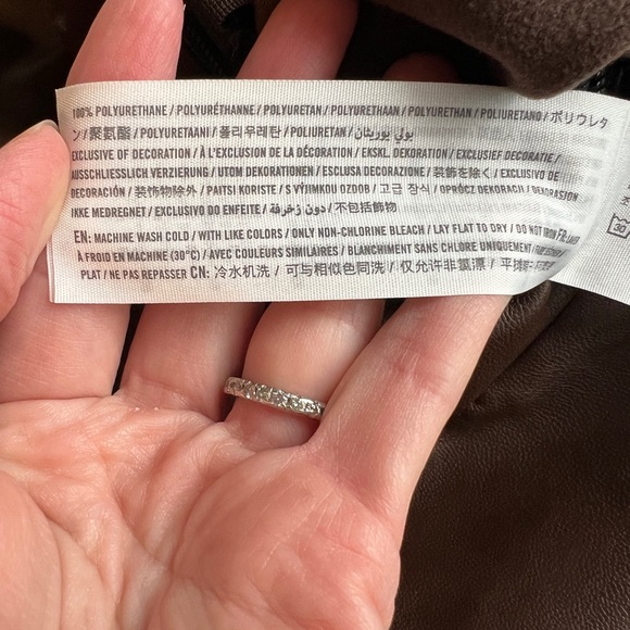 Abercrombie & Fitch Vegan Leather Pants - Brown Flare - Picture 8 of 11